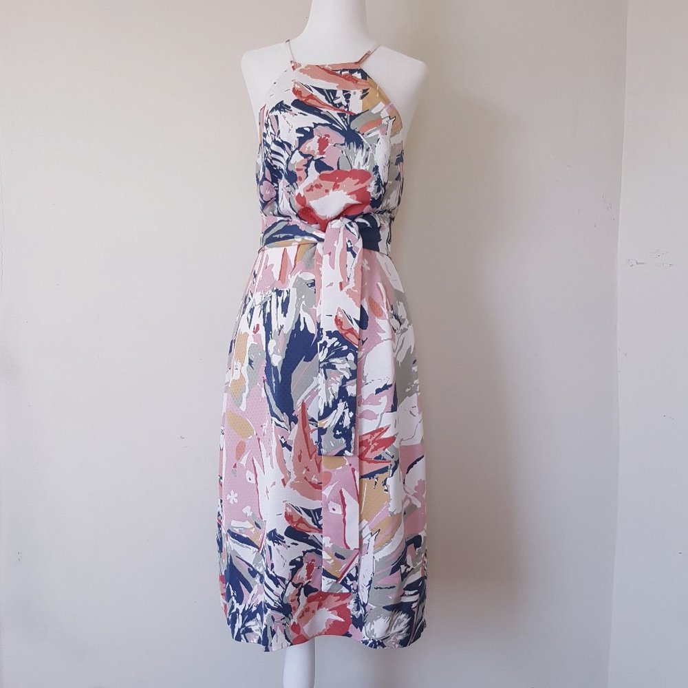 Club Monaco Multicolor Floral Midi Dress - Picture 11 of 14
